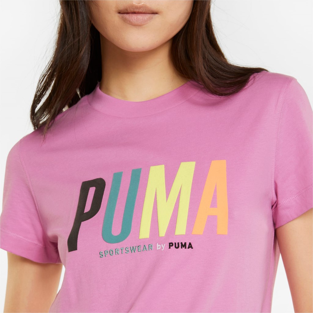 Puma Sportswear by PUMA Baskılı Tee Opera Mauve | DB4850276