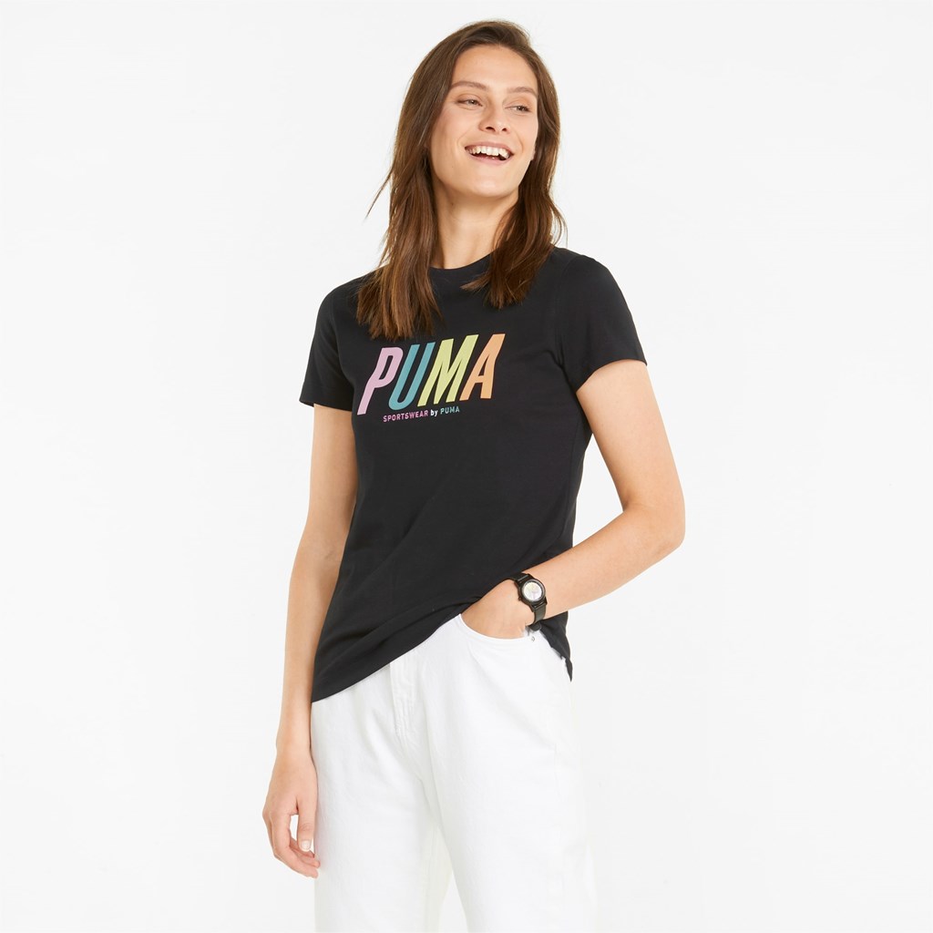 Puma Sportswear by PUMA Baskılı Tee Siyah | LV4817930