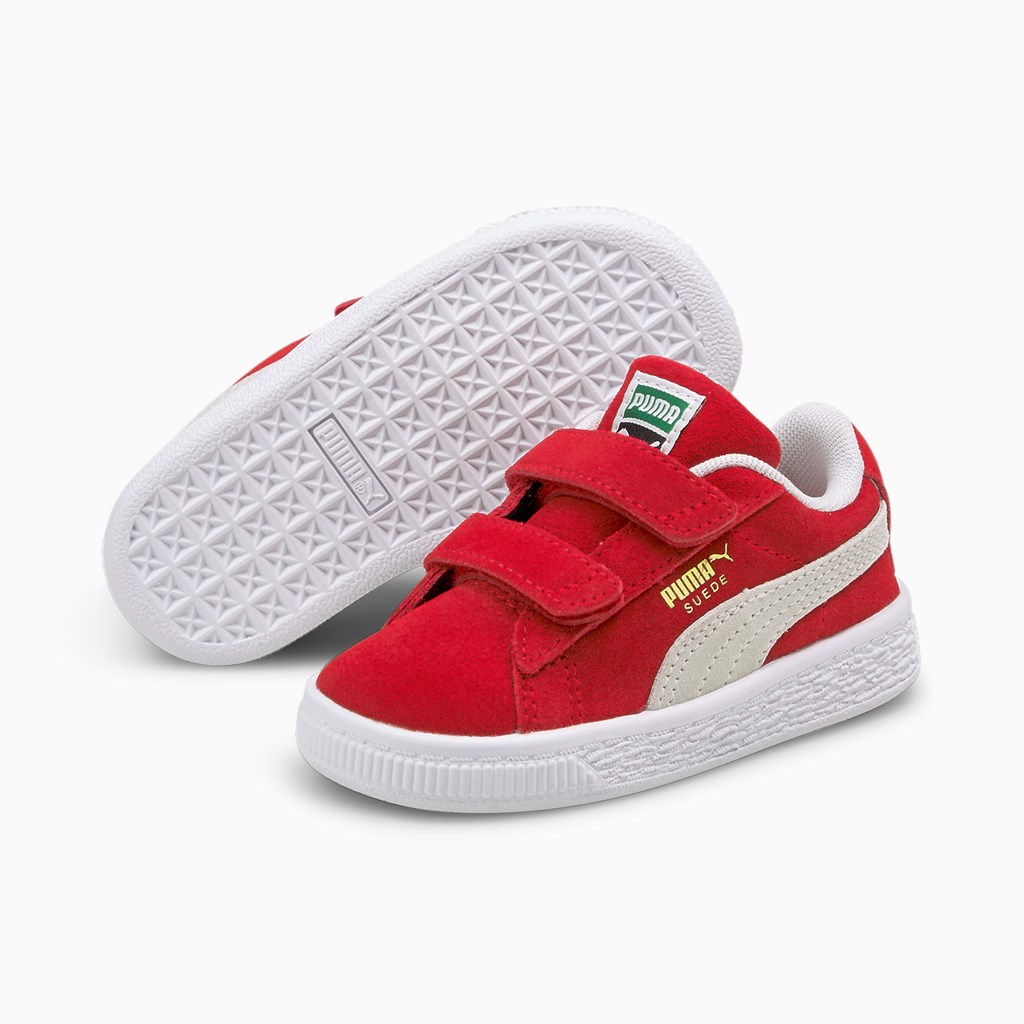 Puma Suede Classic XXI AC Toddler Spor Ayakkabı Kırmızı Beyaz | IR2917486