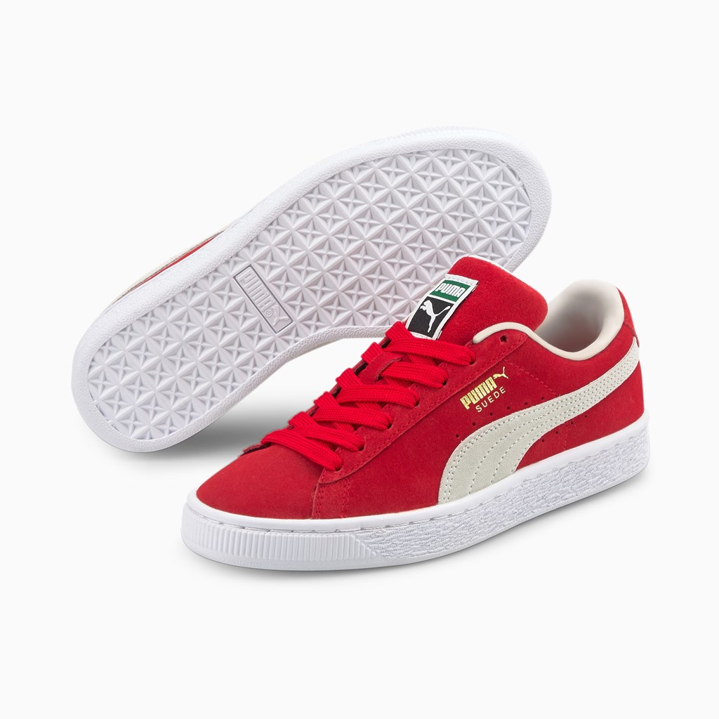 Puma Suede Classic XXI JR Spor Ayakkabı Kırmızı Beyaz | FU6591782