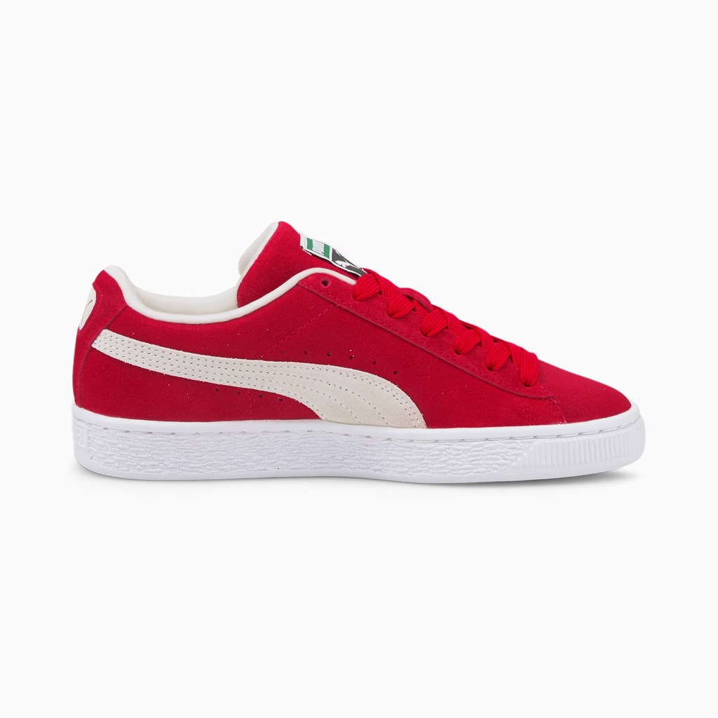 Puma Suede Classic XXI JR Spor Ayakkabı Kırmızı Beyaz | FU6591782