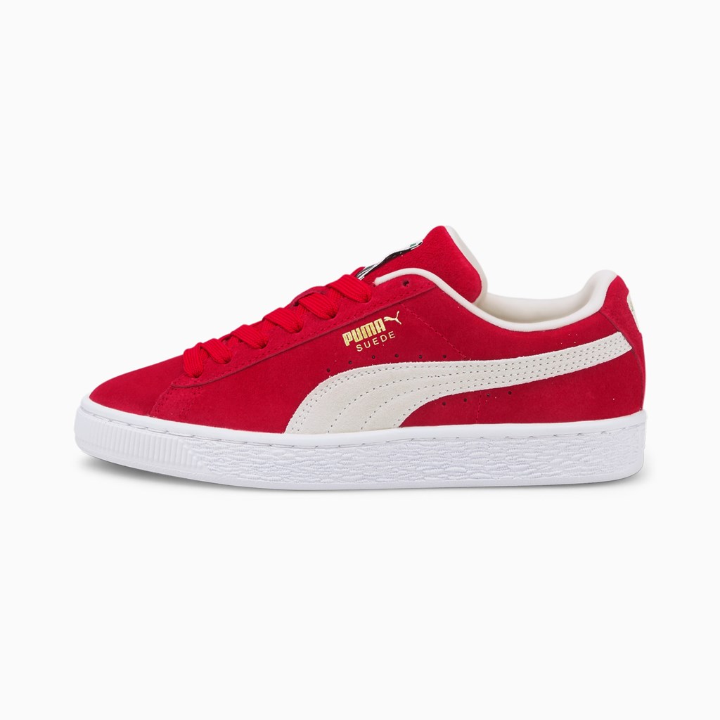 Puma Suede Classic XXI JR Spor Ayakkabı Kırmızı Beyaz | FU6591782