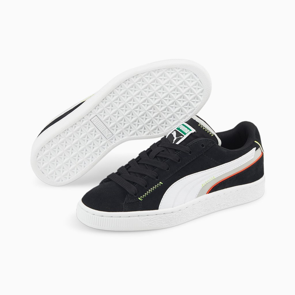 Puma Suede Displaced JR Spor Ayakkabı Siyah Beyaz | GX1970582