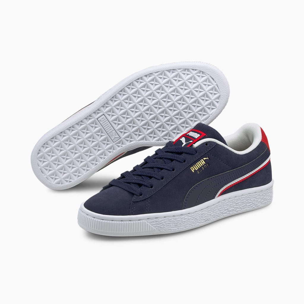 Puma Suede Triplex JR Spor Ayakkabı Kırmızı Beyaz | MZ6493812