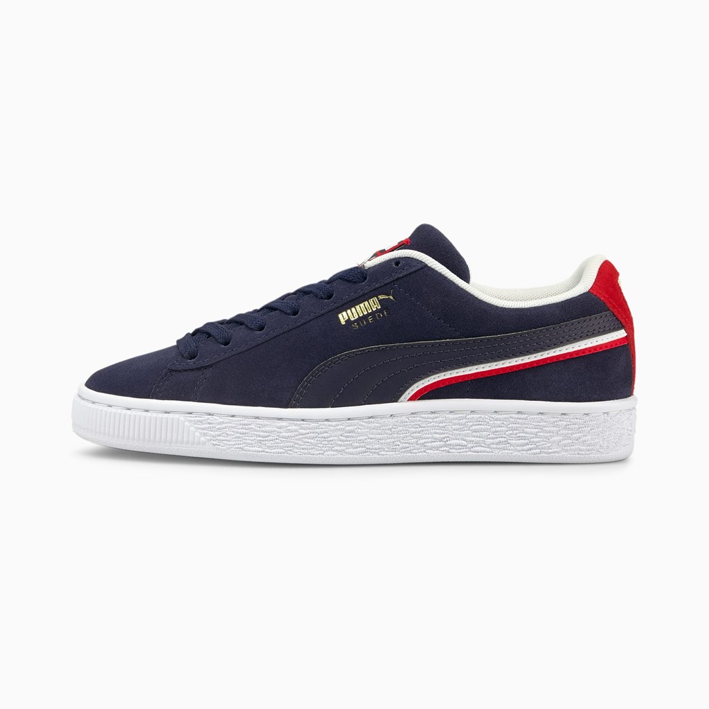 Puma Suede Triplex JR Spor Ayakkabı Kırmızı Beyaz | MZ6493812