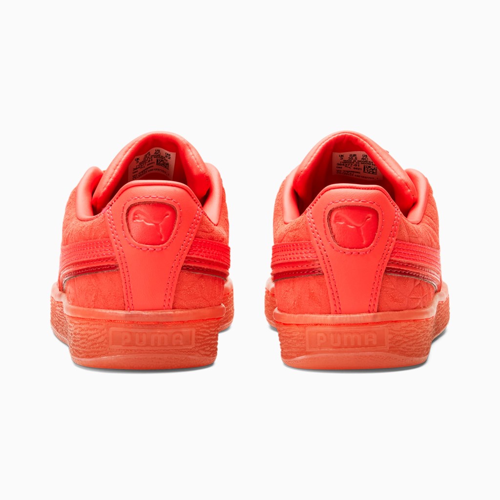 Puma Suede Triplex Mono JR Spor Ayakkabı Pembe Kırmızı | QF0647319