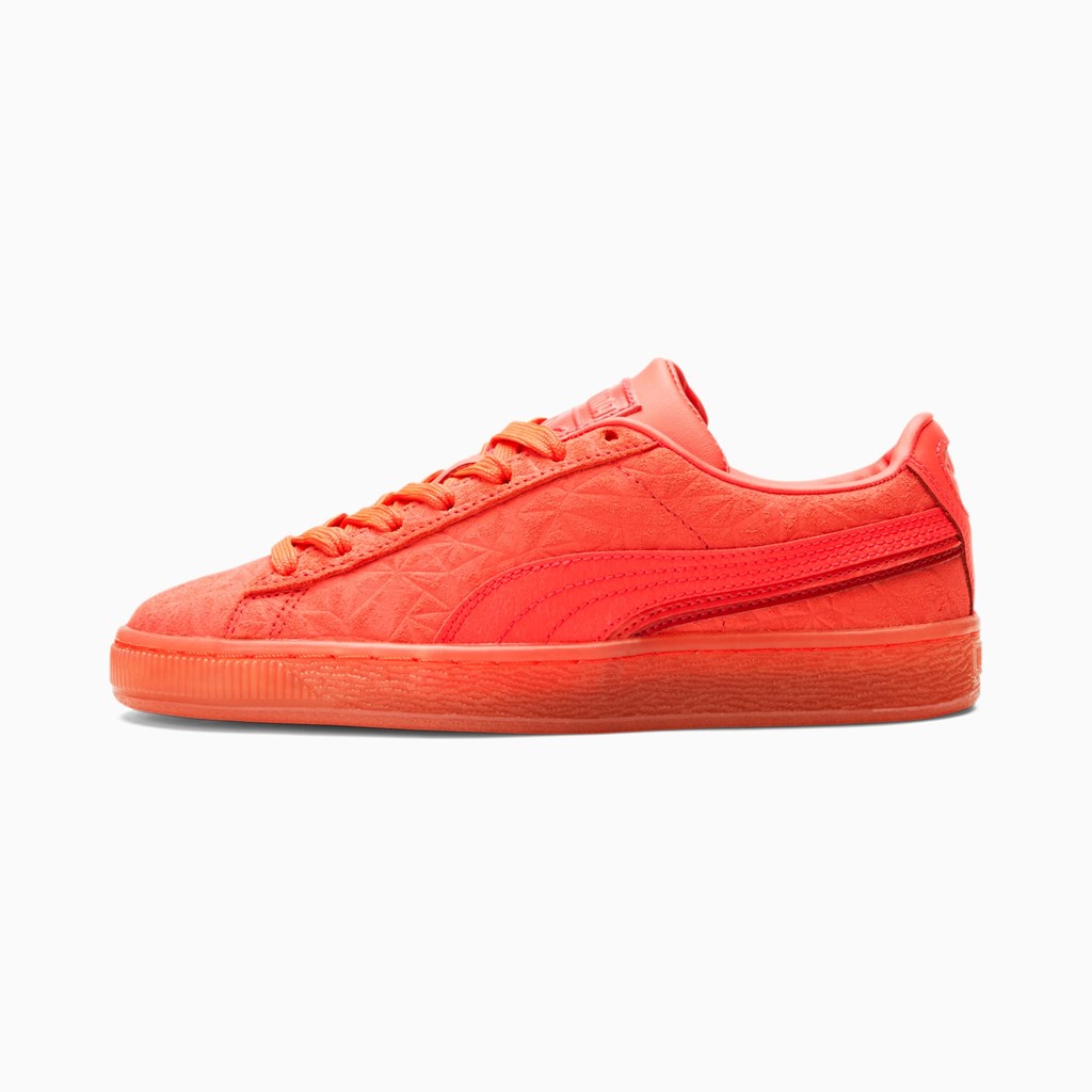 Puma Suede Triplex Mono JR Spor Ayakkabı Pembe Kırmızı | QF0647319