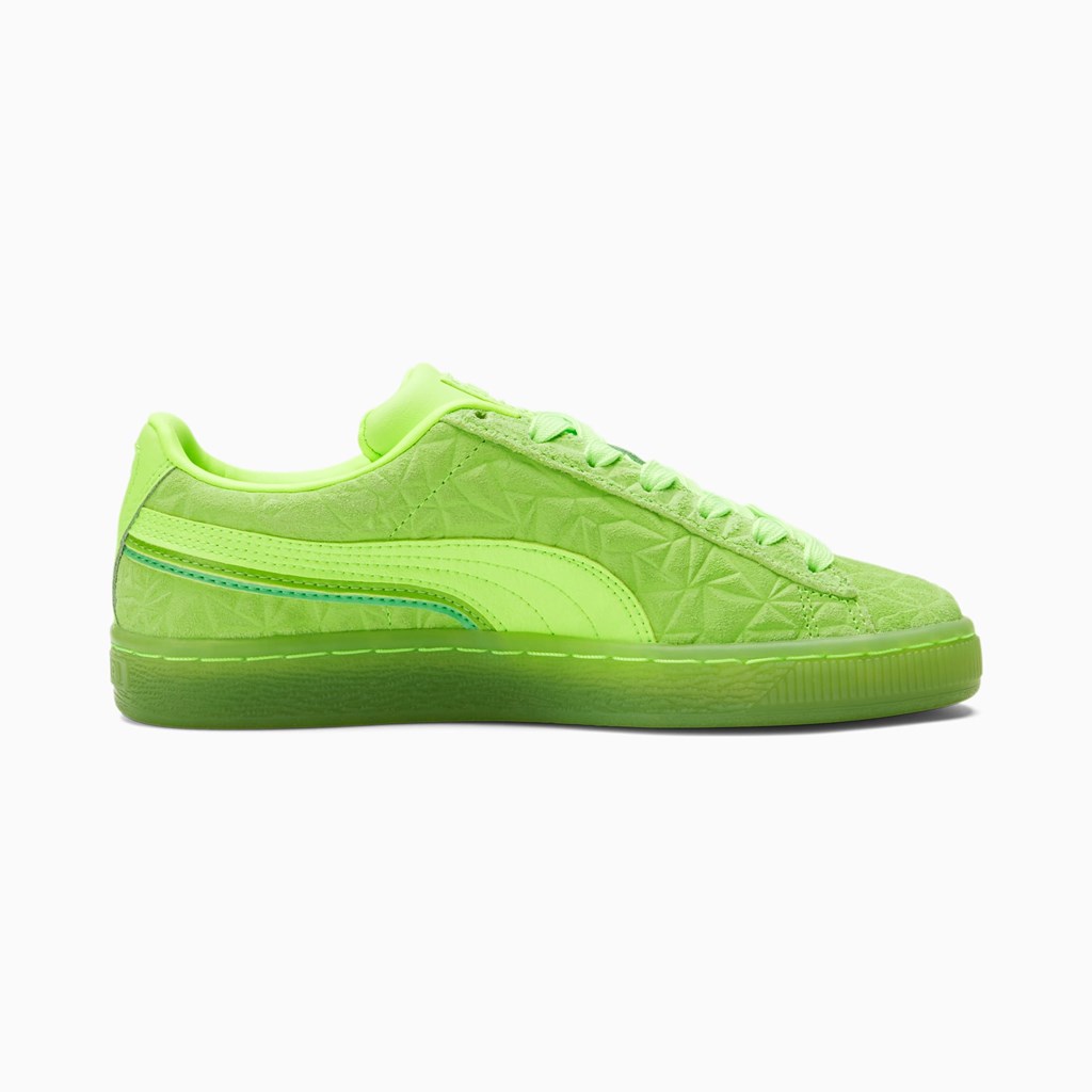 Puma Suede Triplex Mono JR Spor Ayakkabı Yeşil Yeşil Yeşil | ZT6329417