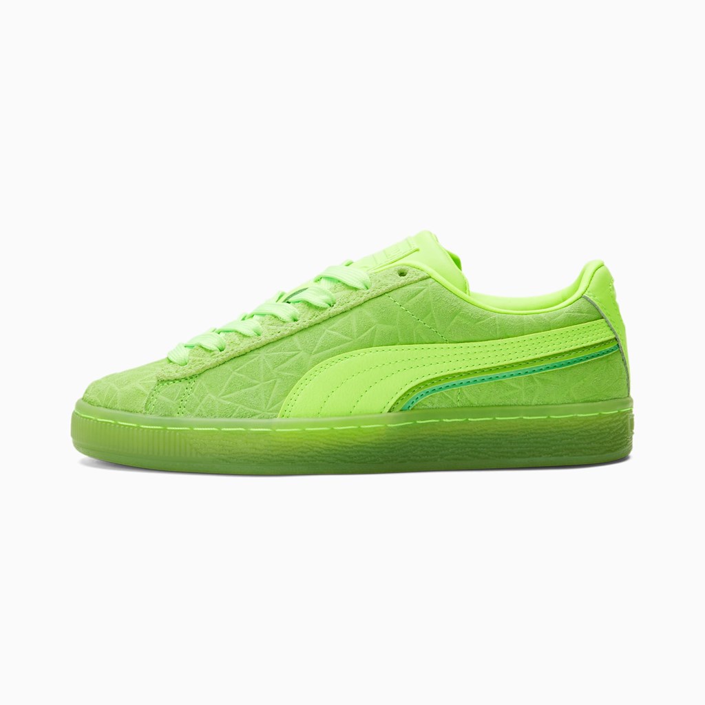 Puma Suede Triplex Mono JR Spor Ayakkabı Yeşil Yeşil Yeşil | ZT6329417