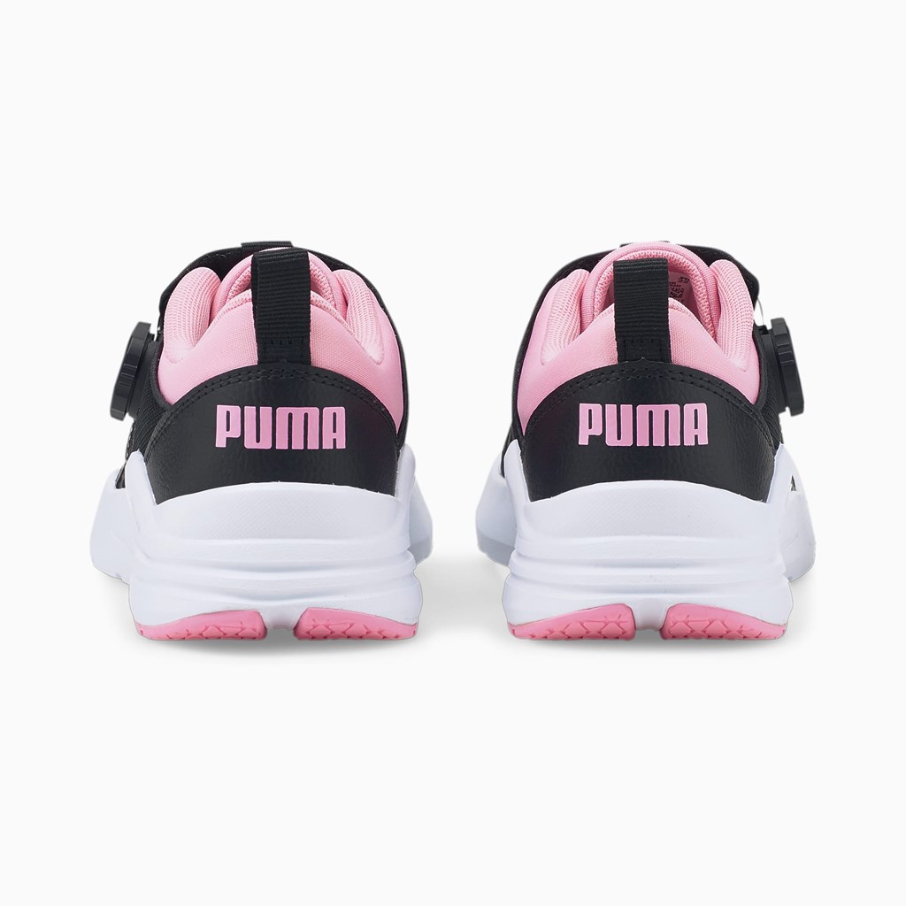 Puma Wired Run Disc JR Spor Ayakkabı Siyah Pembe | FN6207413