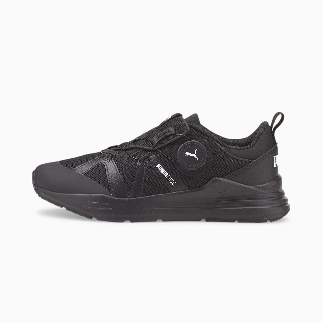 Puma Wired Run Disc JR Spor Ayakkabı Siyah Beyaz | RB1460298