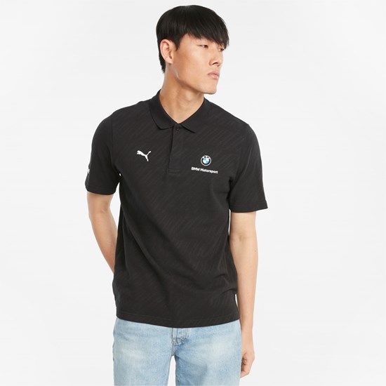 Puma BMW M Motorsport Jacquard Polo Shirt Siyah | AU4305276