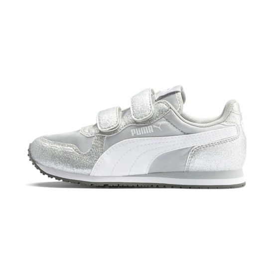 Puma Cabana Racer Glitz Ac Ps Spor Ayakkabı Gümüş Beyaz | UT1508374