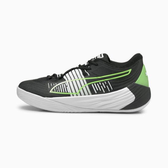 Puma Fusion Nitro Basketbol Ayakkabısı Siyah Yeşil | HN8062517