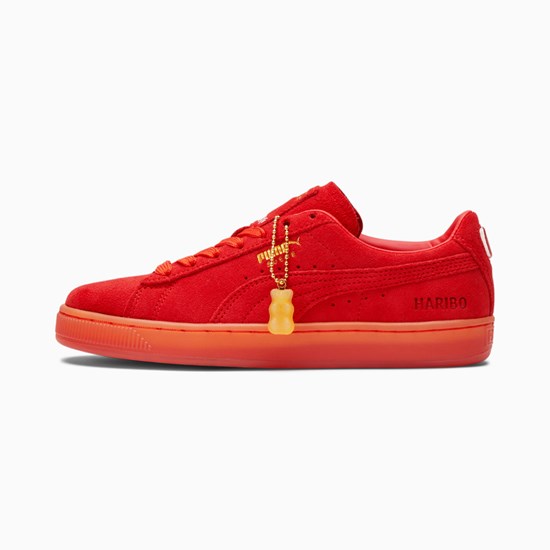 Puma PUMA x HARIBO Suede JR Spor Ayakkabı Kırmızı Kırmızı | SO9723106