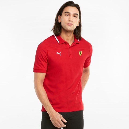 Puma Scuderia Ferrari Race Polo Shirt Rosso Corsa | MD6981572