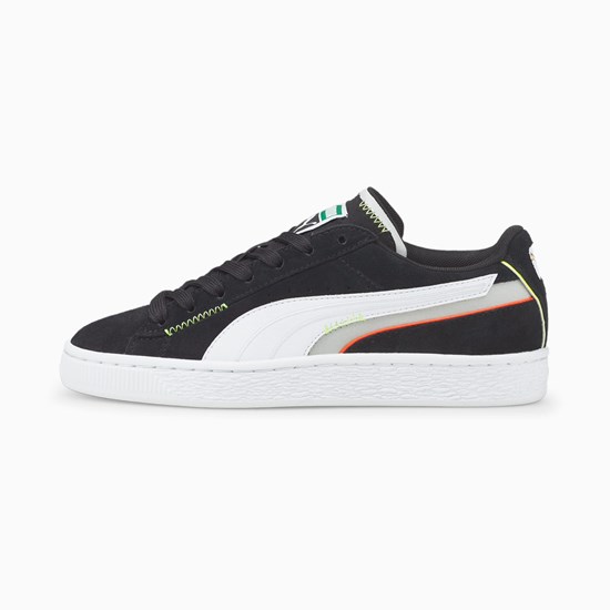 Puma Suede Displaced JR Spor Ayakkabı Siyah Beyaz | GX1970582