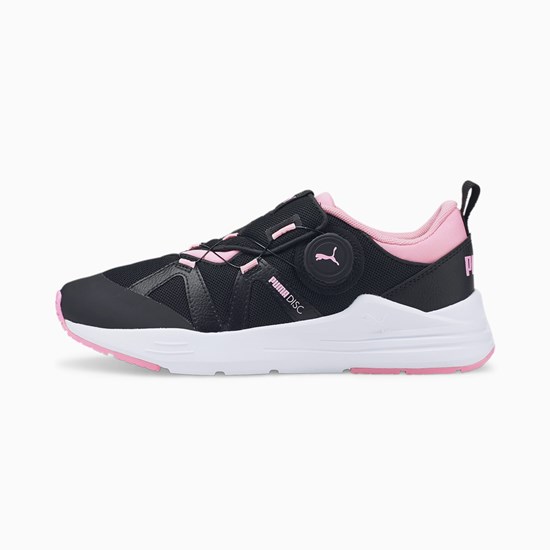 Puma Wired Run Disc JR Spor Ayakkabı Siyah Pembe | FN6207413